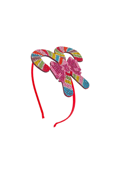 Crystal Double Candy Cane Headband