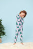 Pink Chicken - Purple Flocked Tree Bamboo Pajama Set