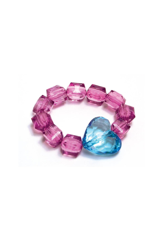 Heart Rock Candy Bracelet - Purple/Blue