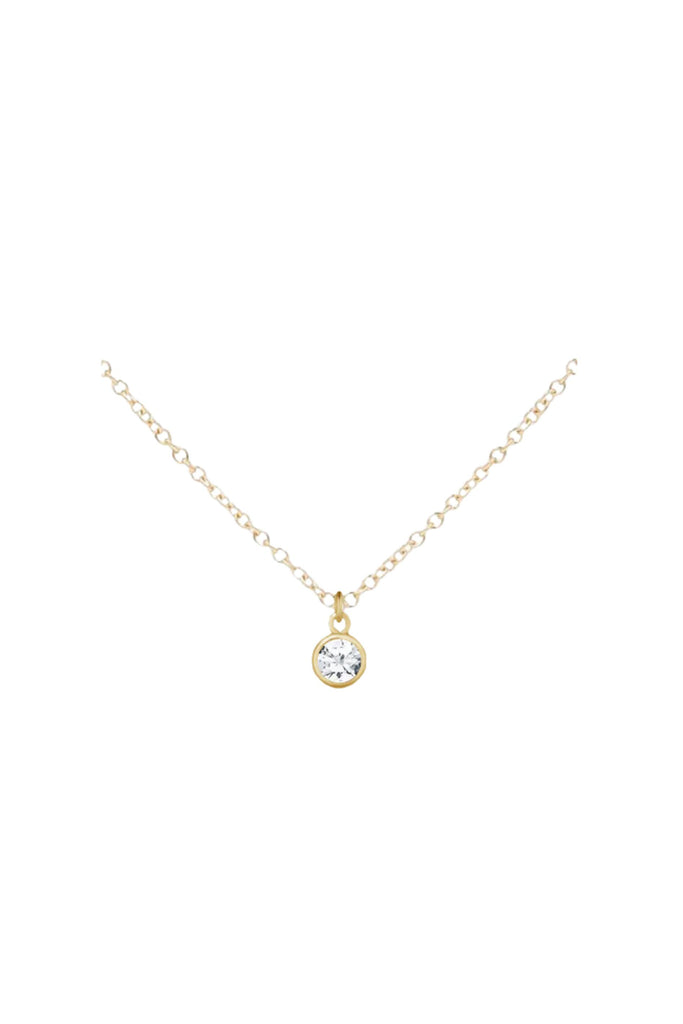 Gold Birthstone Necklace - April