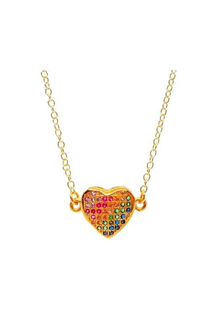 Rainbow Heart Necklace