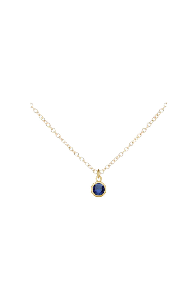 Gold Birthstone Necklace - September