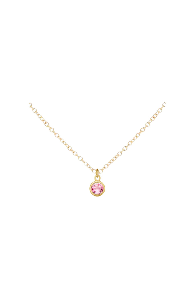 Gold Birthstone Necklace - October