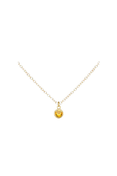 Gold Birthstone Necklace - November