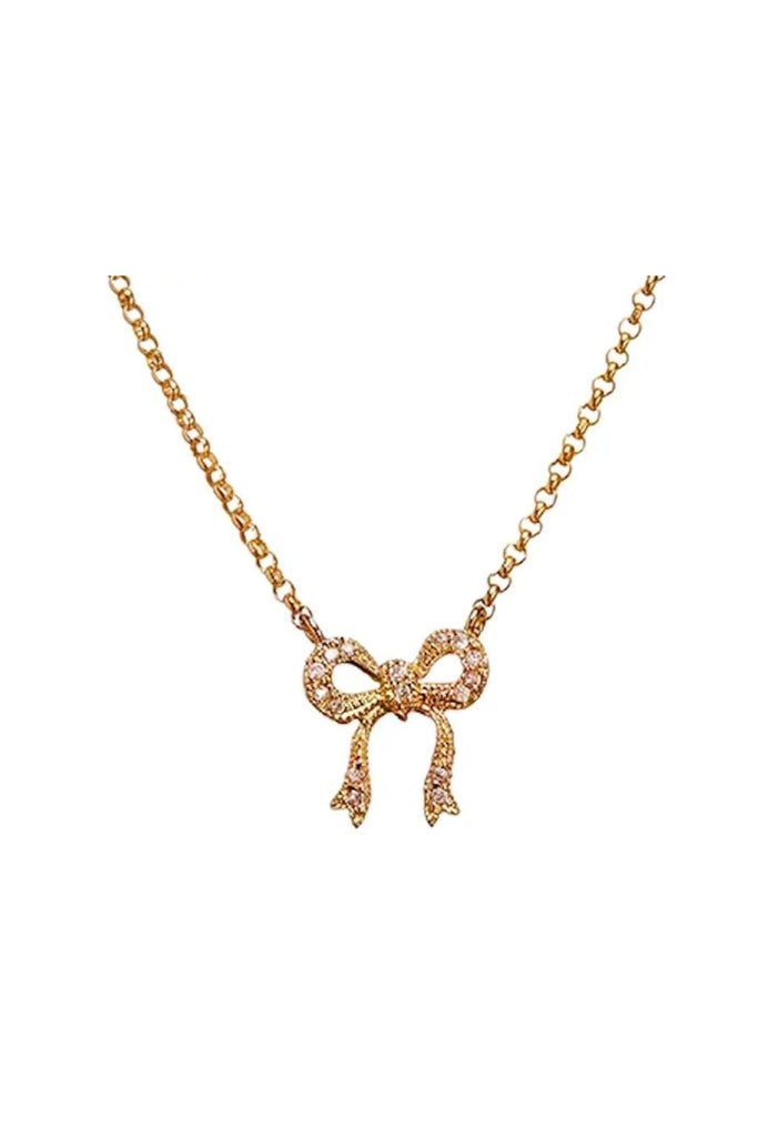 Gold Bow Necklace