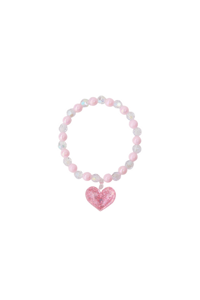 Pink Floating Heart Bracelet