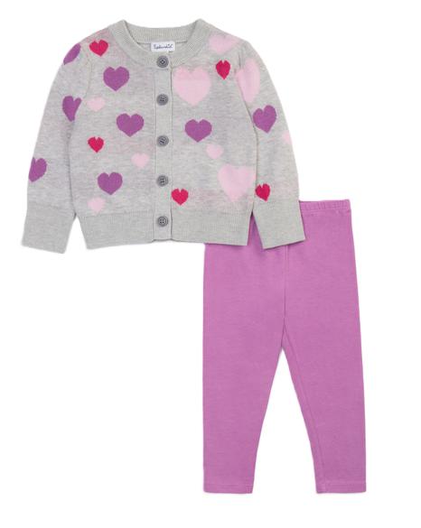 Splendid - Tossed Hearts Sweater Set