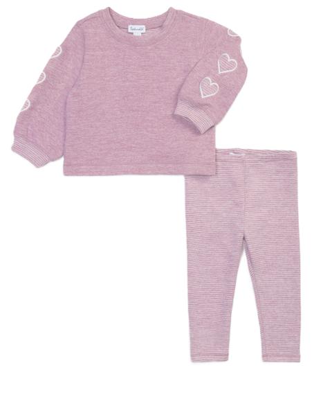 Cloudline Hearts L/S Set Orchid