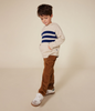 Petit Bateau - Striped Knit Hooded Sweater