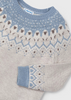 Natural Blue Jacquard Sweater