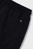 Basic Cuffed Fleece Pants - Black