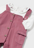 Pink Ruffle Overalls and T-Shirt Set