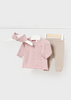 Pink 3 Piece Tricot Knit Set