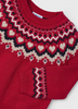 Cherry Red Jacquard Sweater