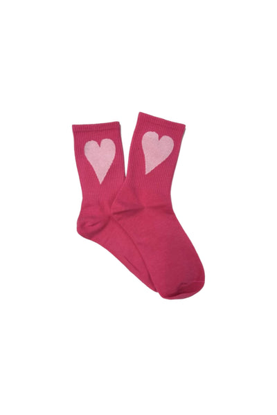 Malibu Sugar - Pink Heart Pink Socks