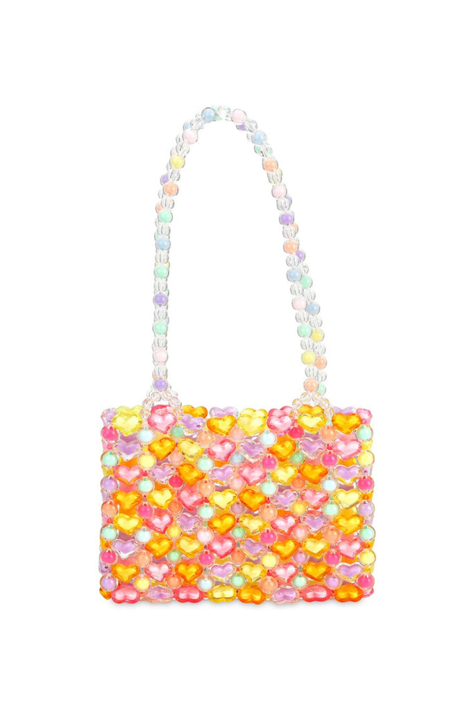 Beaded Hearts Pastel Bag