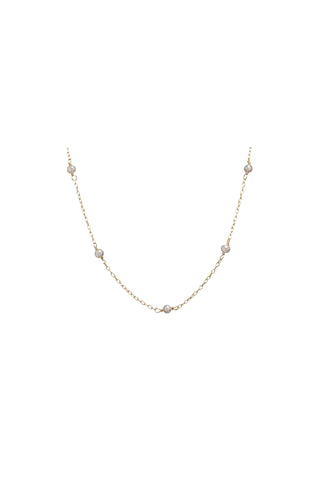 Gold Pearl Chain Necklace