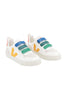 White Velcro Multi Stripe Shoe