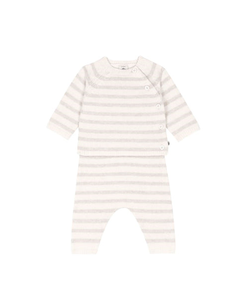 Petit Bateau - Baby Set Striped Knit Sweater and Pants