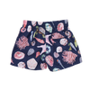 Pink Chicken - Navy Watercolor Shells Swim Trunk