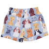 Pink Chicken - Boys Light Blue Watercolor Dogs Swim Trunk