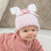 Huggalugs - Blush Flower Bunny Beanie