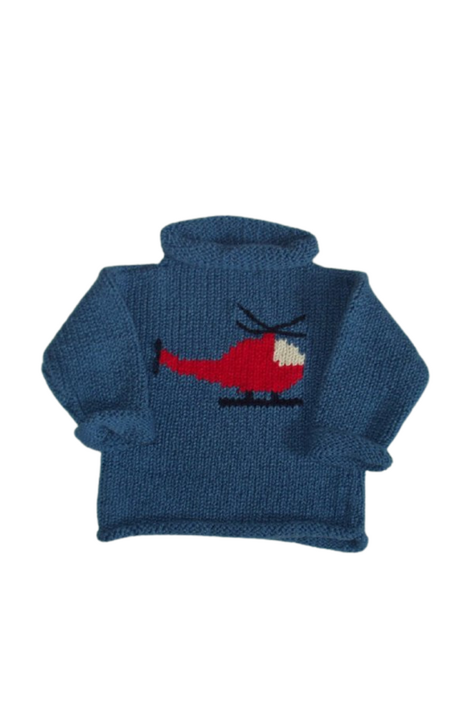 Cute Helicopter Motif Sweater - Baby
