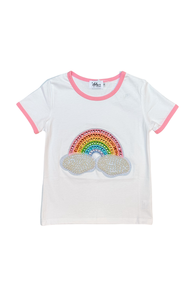 Lola And The Boys - Rainbow Pearl Patch T-Shirt