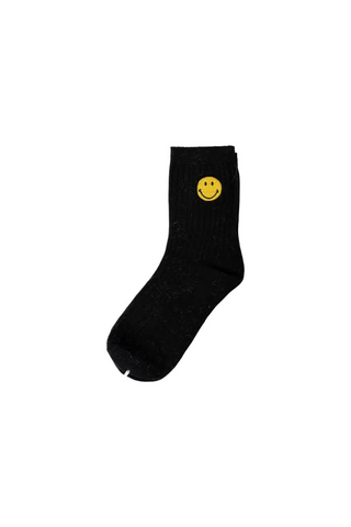 Malibu Sugar - Black Smiley Socks