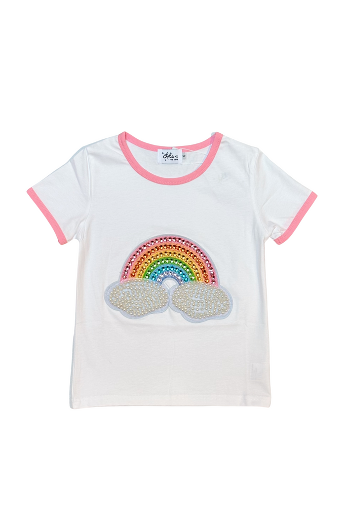 Lola And The Boys - Rainbow Pearl Patch T-Shirt