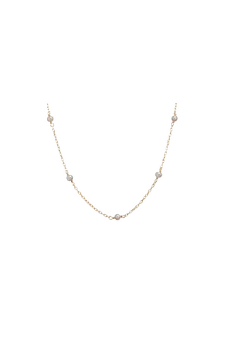 Gold Pearl Chain Necklace